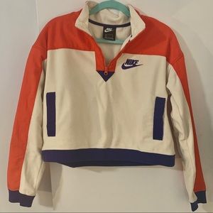 Nike 1/4 Zip Fleece Crop Top